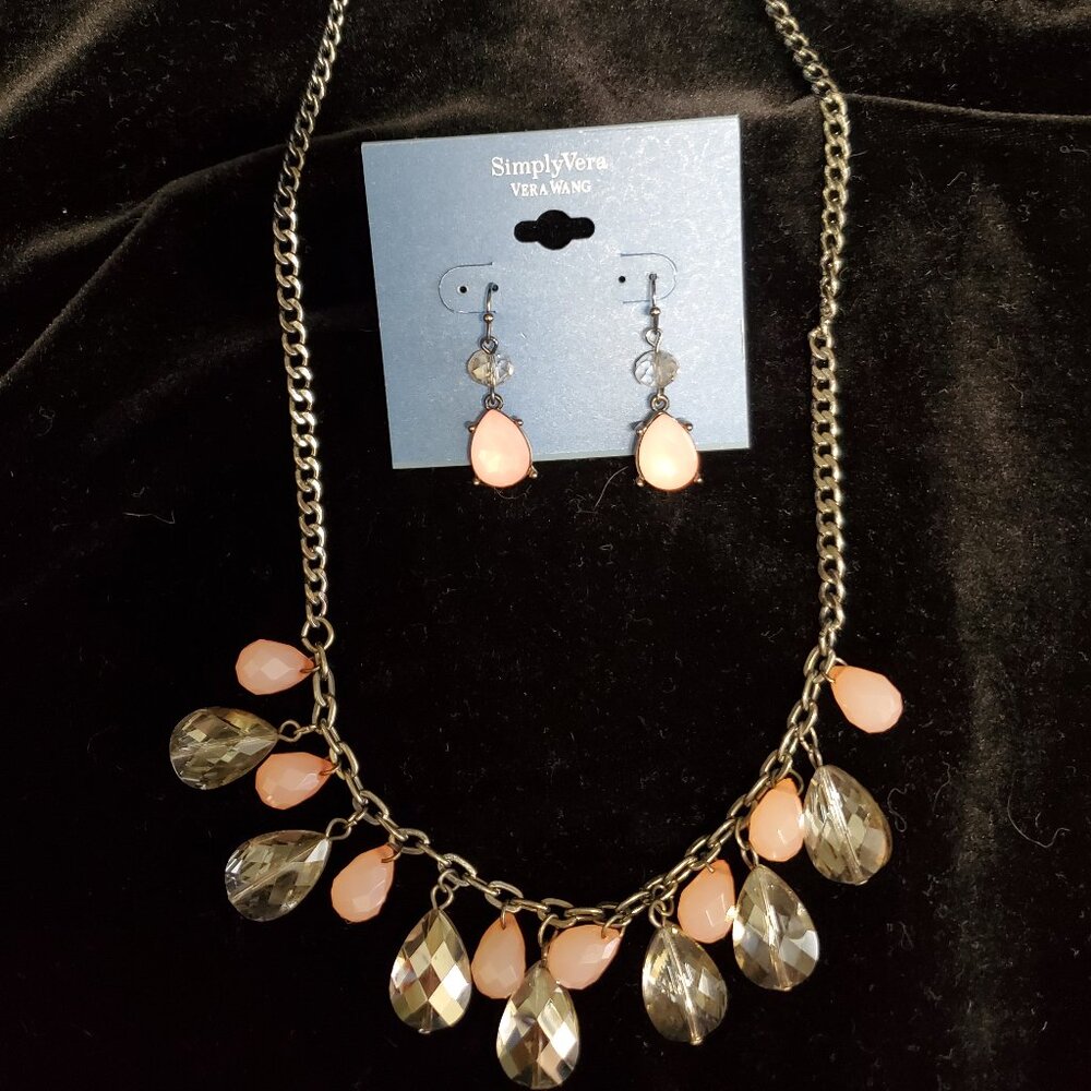 Simply Vera Wang Necklace and Earring Set
